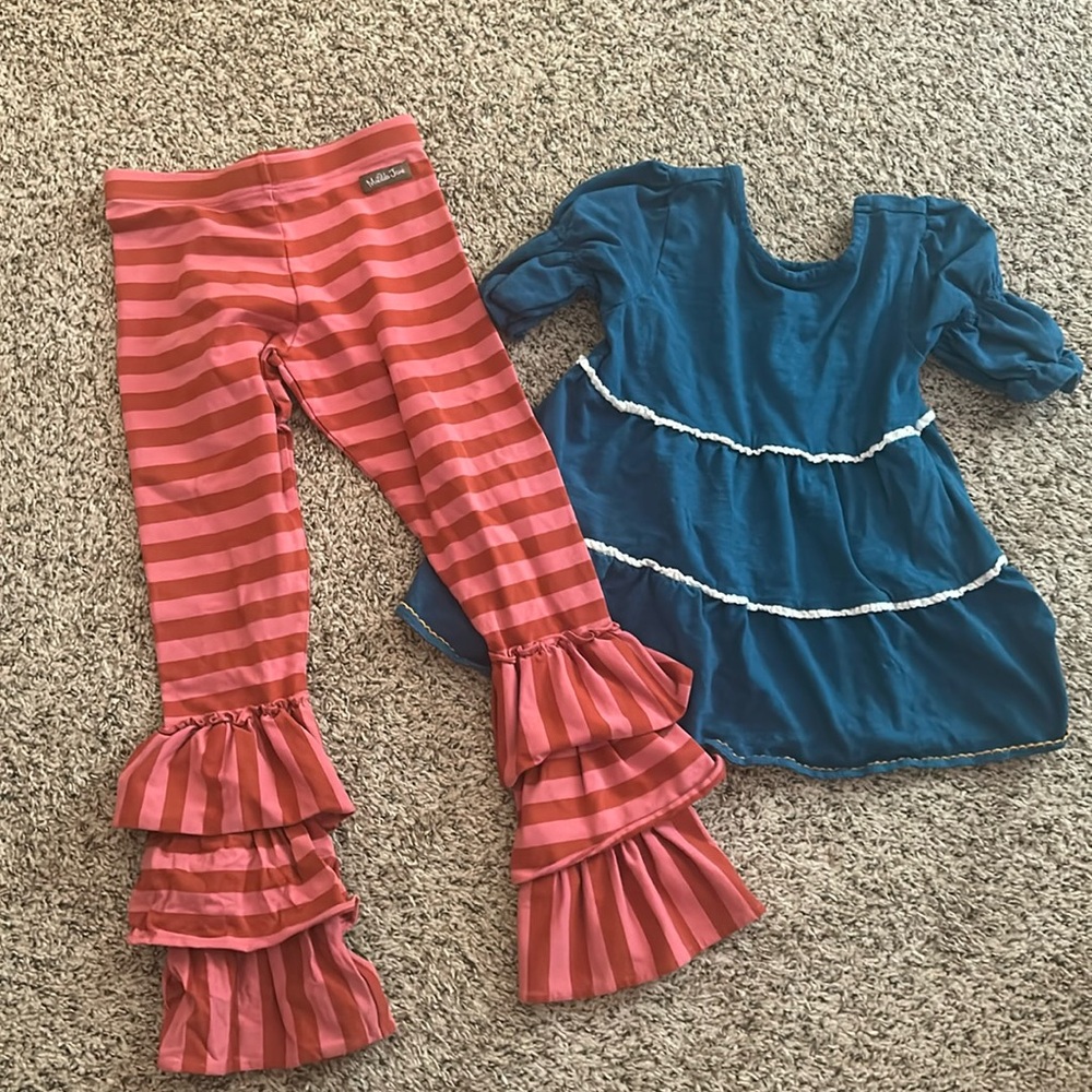 Matilda Jane Matching tunic & leggings sz 8 girls super soft